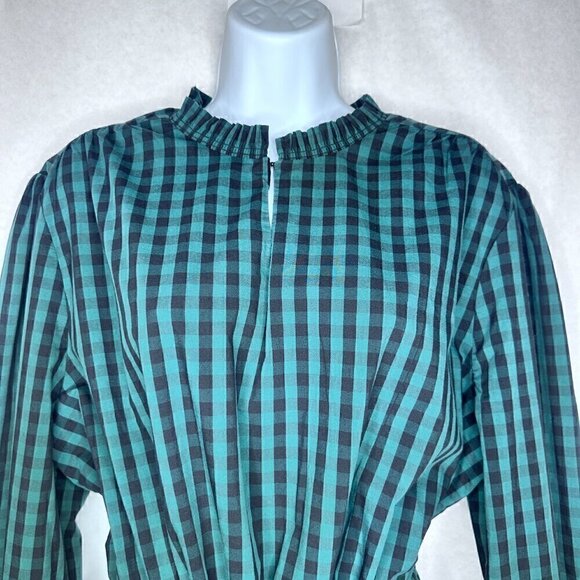 NWOT Draper James RSVP Long Sleeve Tiered Green & Black Plaid Dress Size - XXL - Picture 12 of 16